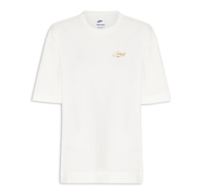 Camiseta Feminina Nsw Jdi Script - Branco