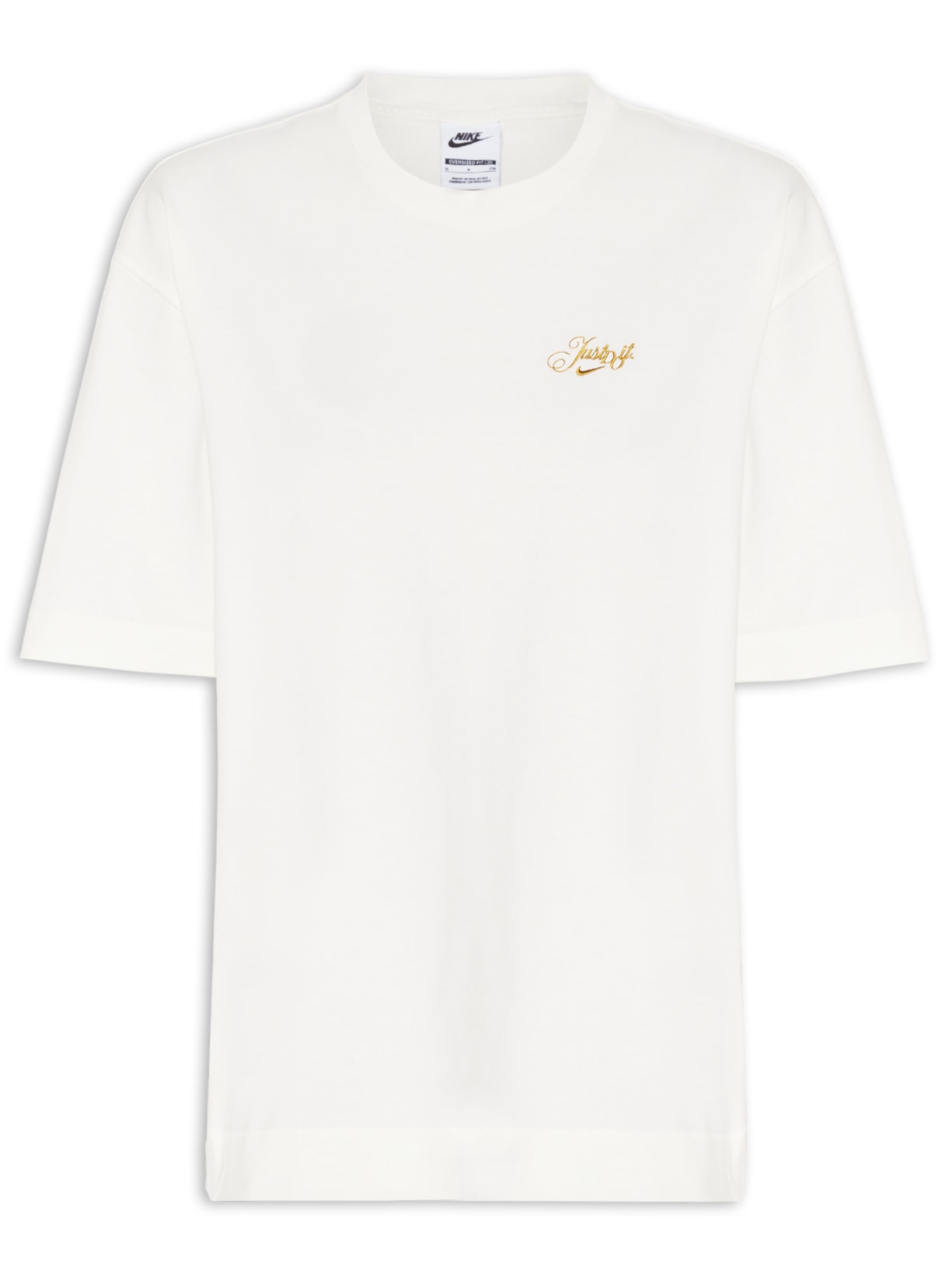 Camiseta Feminina Nsw Jdi Script - Branco