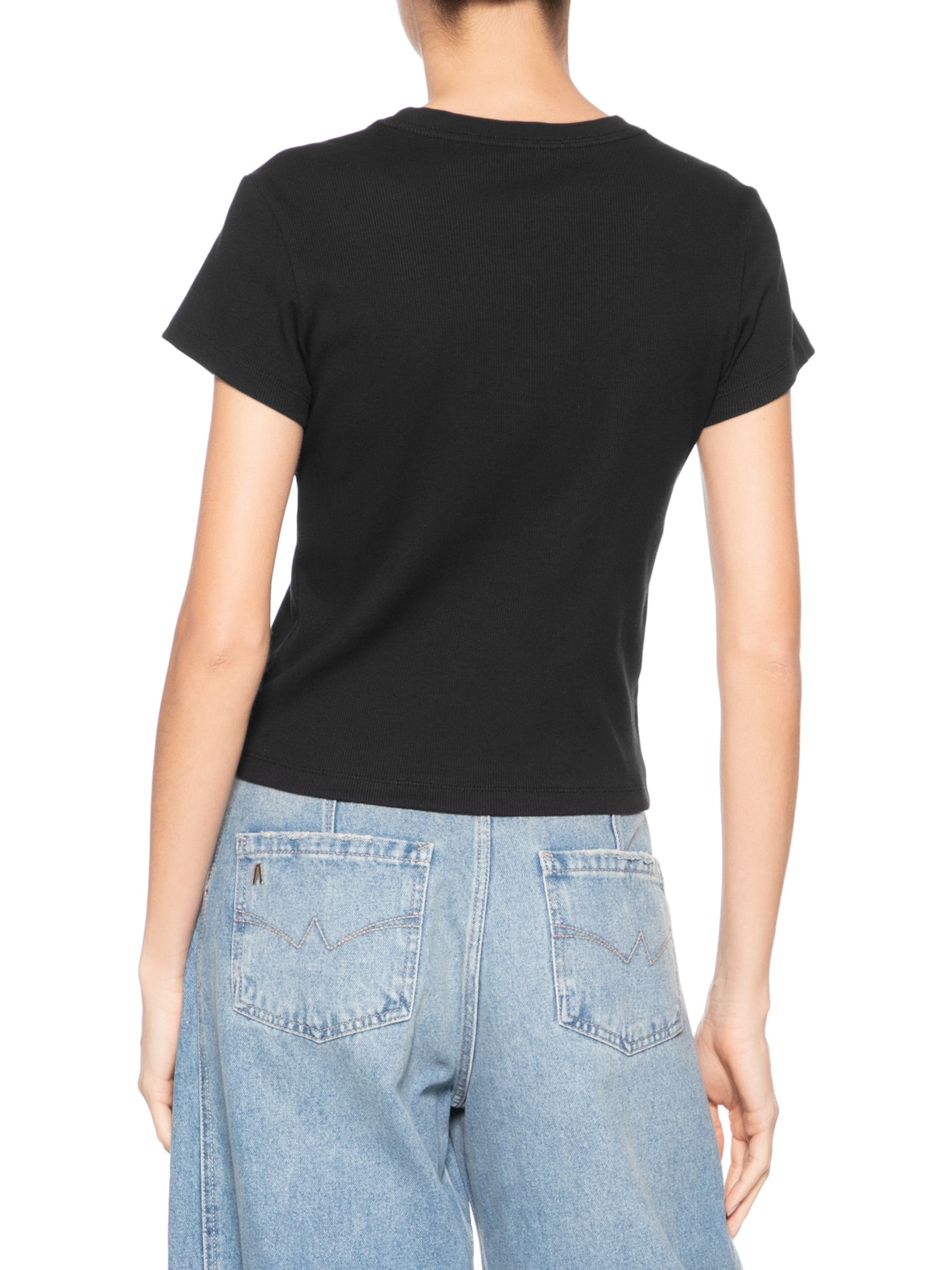 Camiseta Feminina Nsw Rib Tght SS Tee Preto Nike
