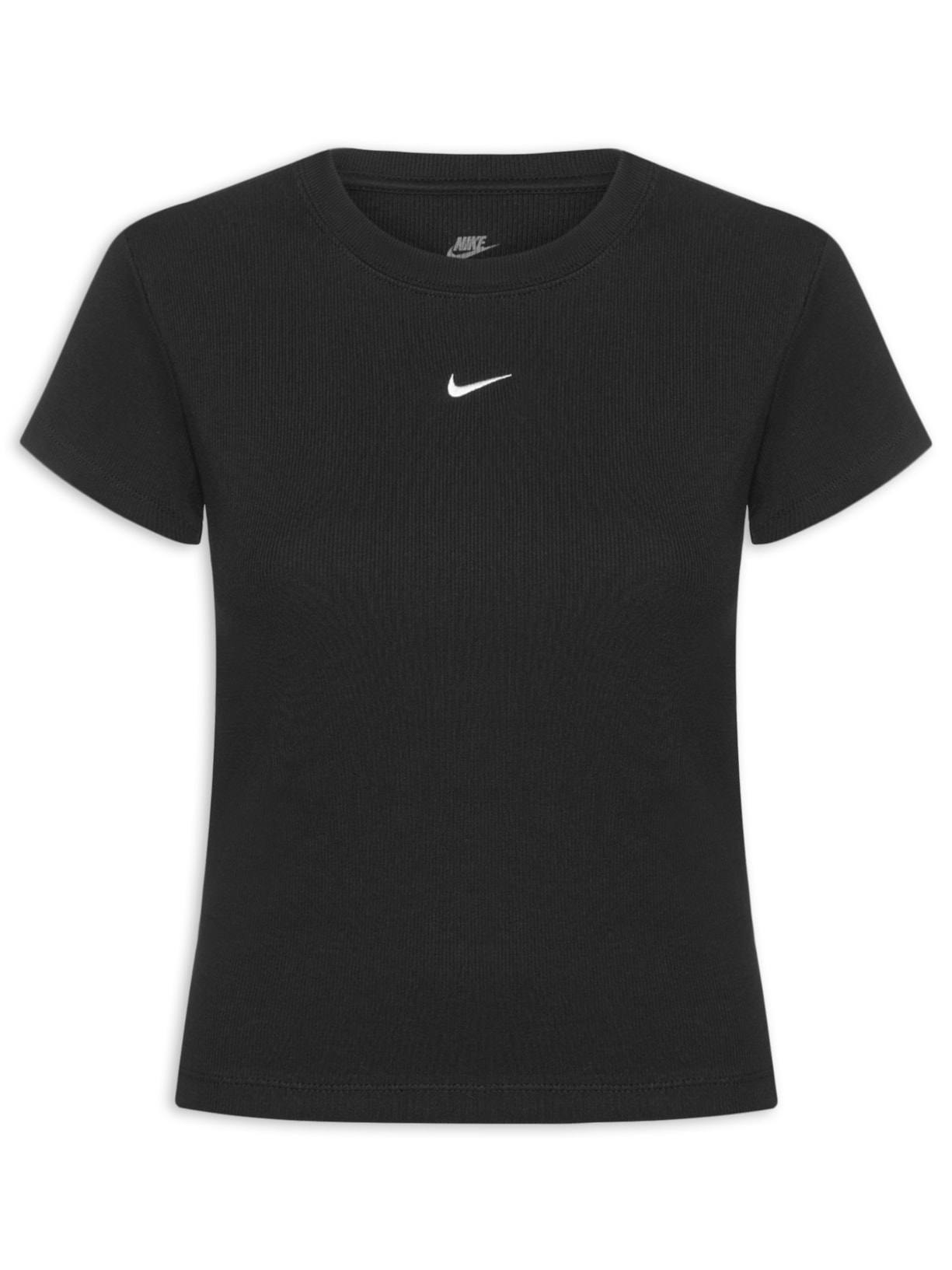 Camiseta Feminina Nsw Rib Tght SS Tee Preto Nike