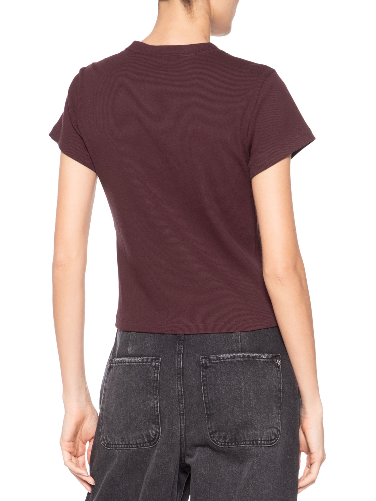 Camiseta Feminina Nsw Rib Tght SS Tee Vinho Nike