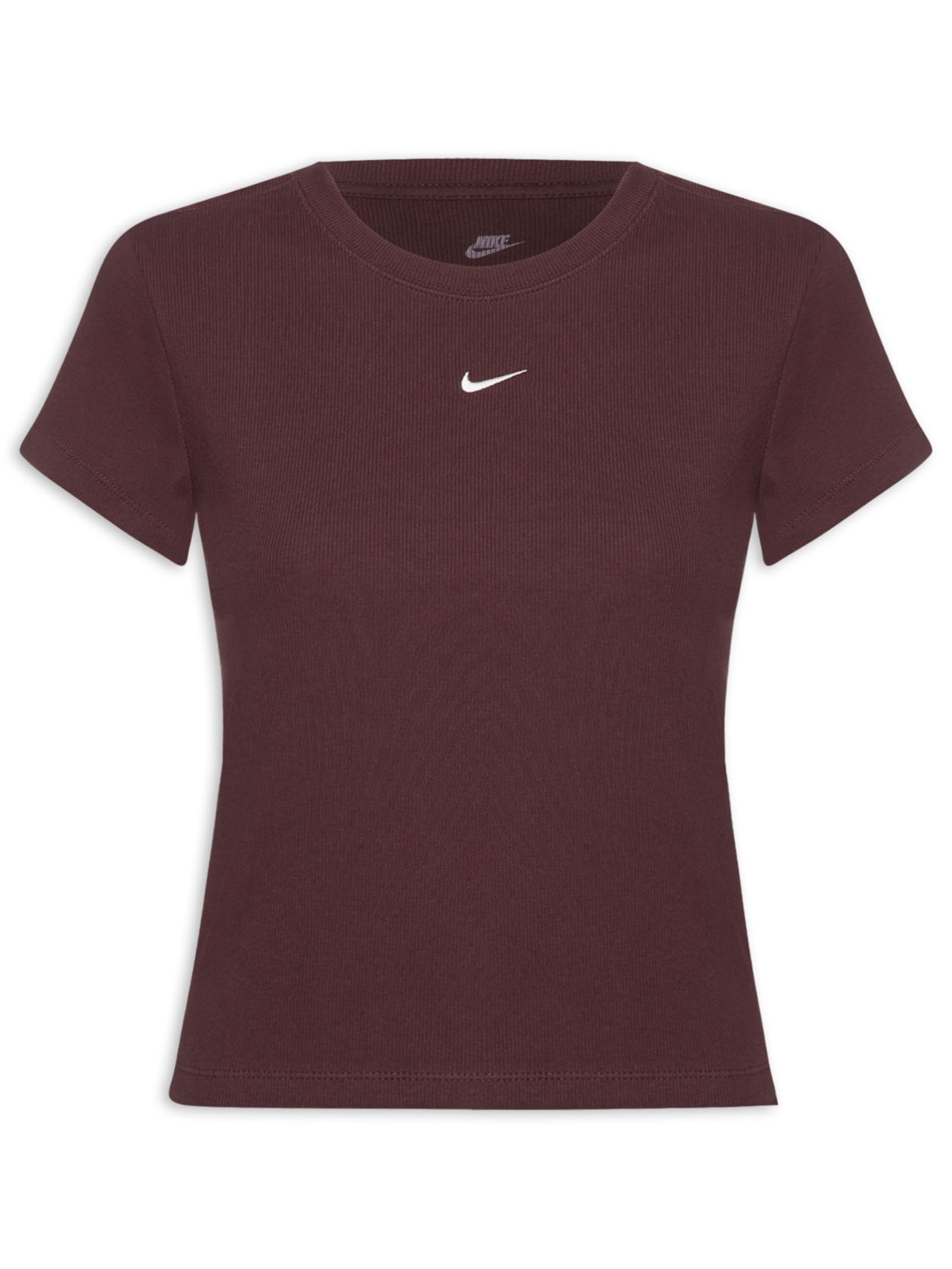 Camiseta Feminina Nsw Rib Tght SS Tee - Vinho