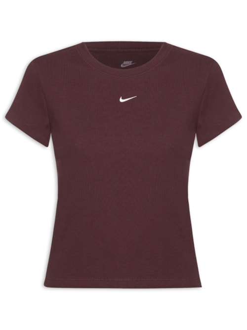 Camiseta Feminina Nsw Rib Tght SS Tee - Vinho