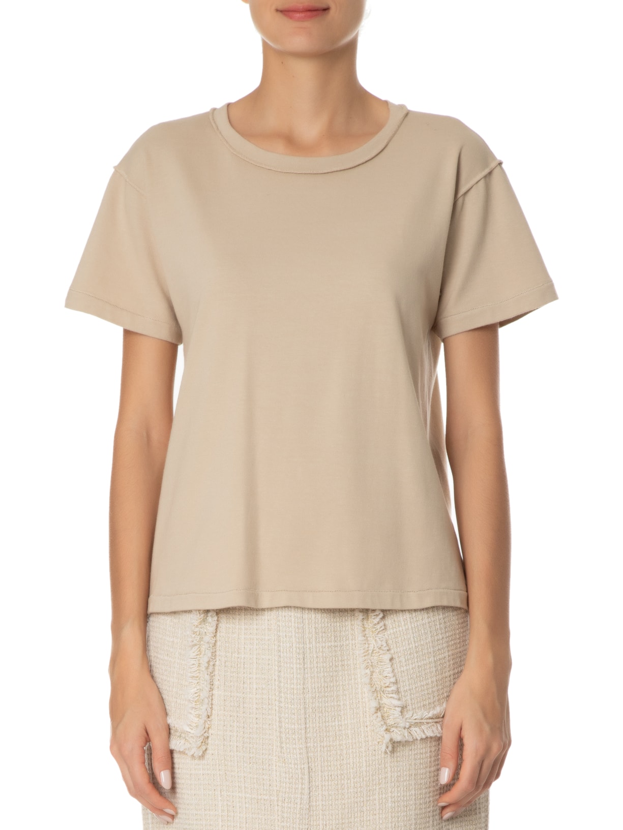 Camiseta Feminina Ny Bege Mixed