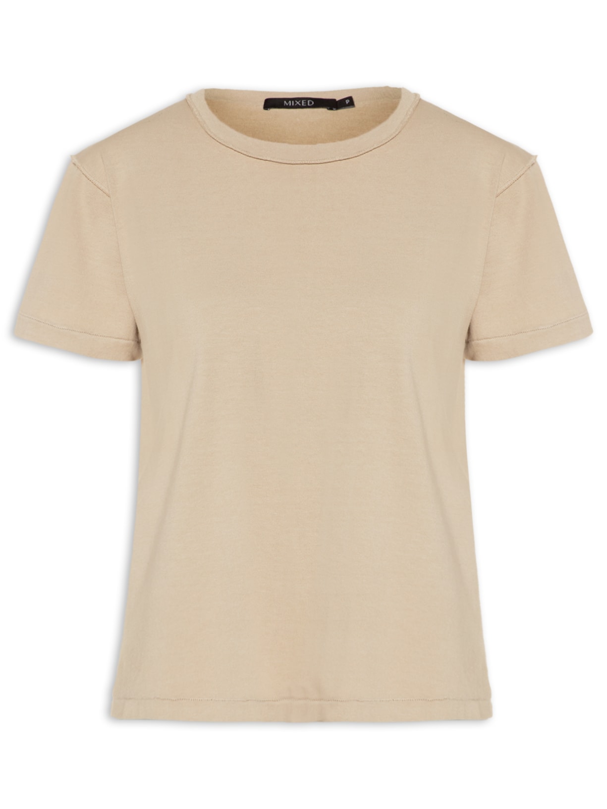 Camiseta Feminina Ny Bege Mixed