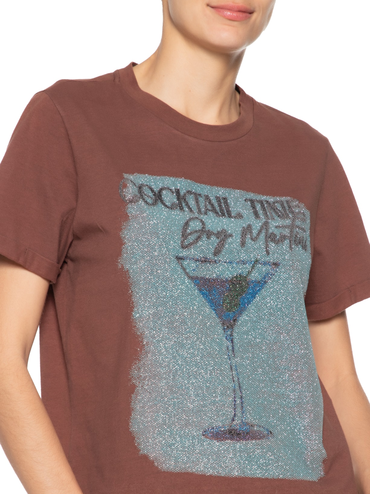 Camiseta Feminina Olivia Marrom Twenty Four Seven