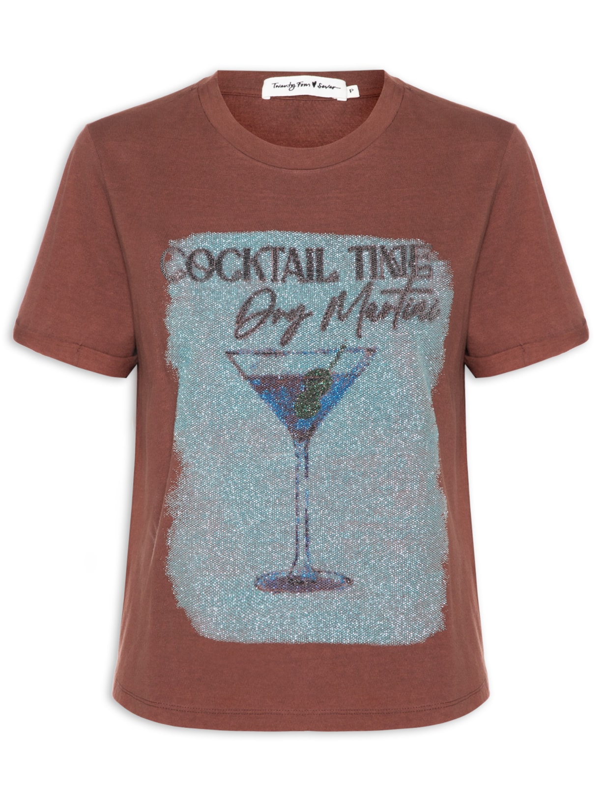 Camiseta Feminina Olivia - Marrom