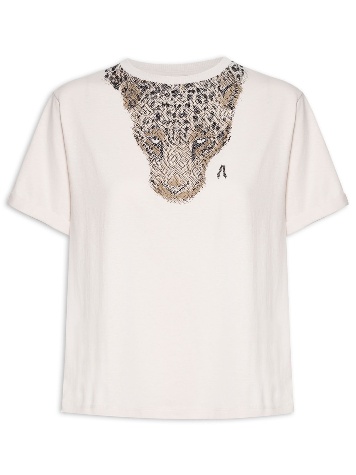 Camiseta Feminina Onça - Off White