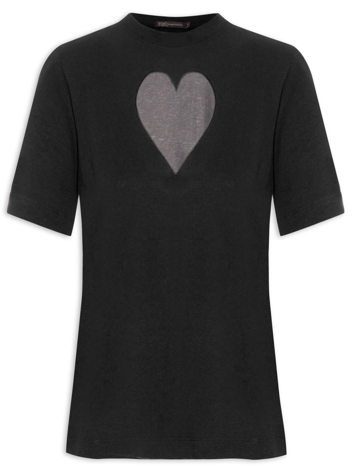 Camiseta Feminina Only Heart - Preto
