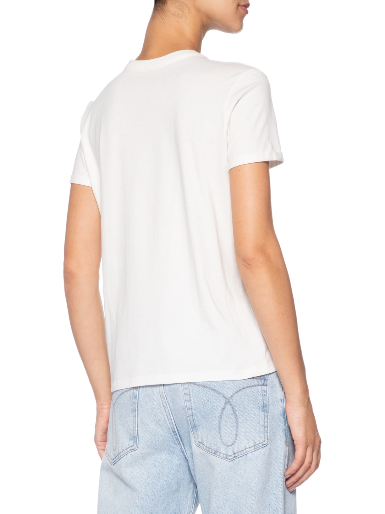 Camiseta Feminina Organic Frase Branco Calvin Klein Jeans