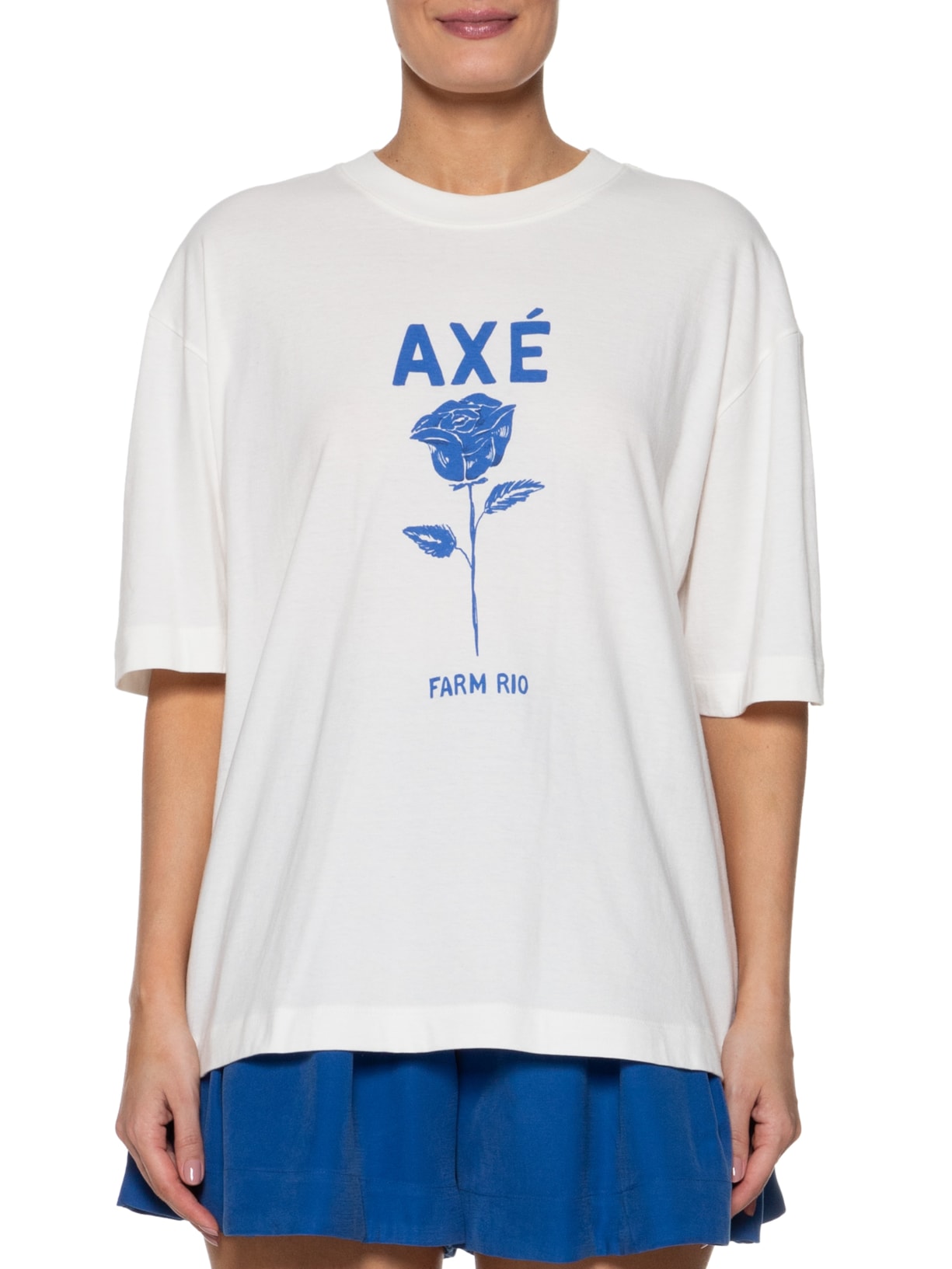 Camiseta Feminina Over Axé Off White Farm