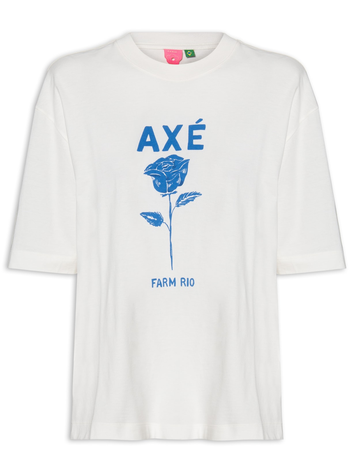 Camiseta Feminina Over Axé Off White Farm