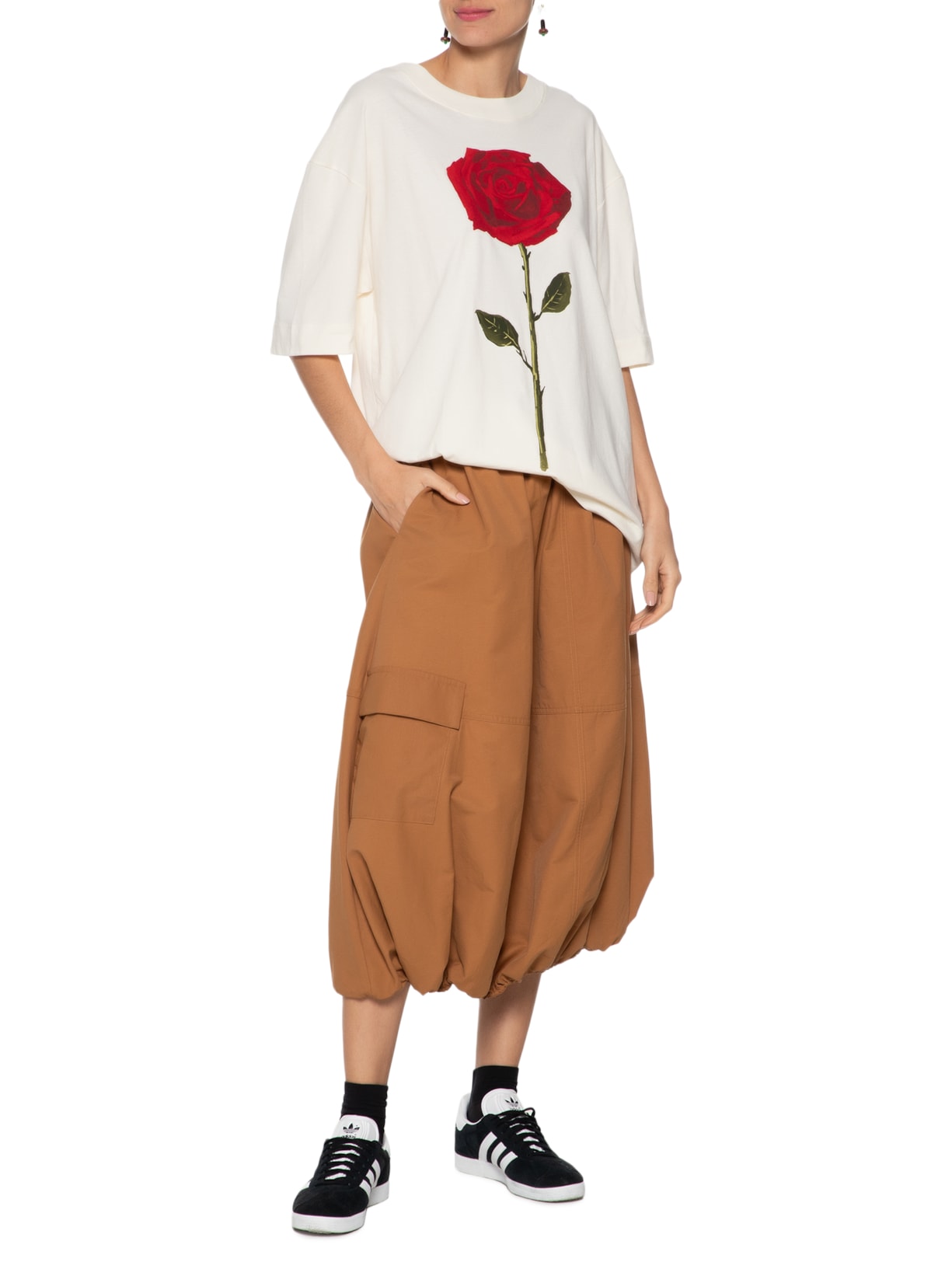 Camiseta Feminina Over Rosa Off White Farm