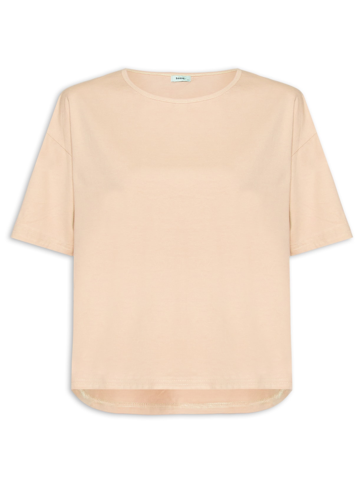 Camiseta Feminina Oversized Básica - Bege
