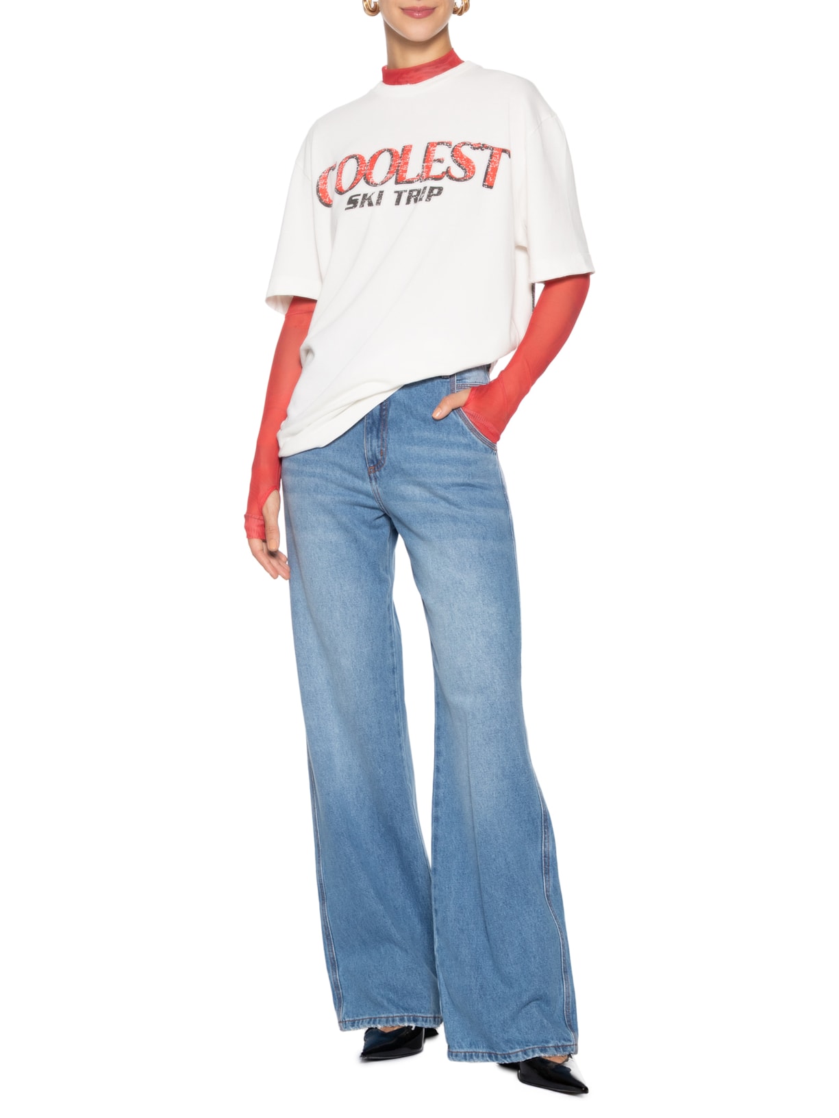 Camiseta Feminina Oversized Coolest Off White Niini