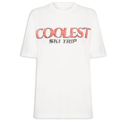 Camiseta Feminina Oversized Coolest - Off White