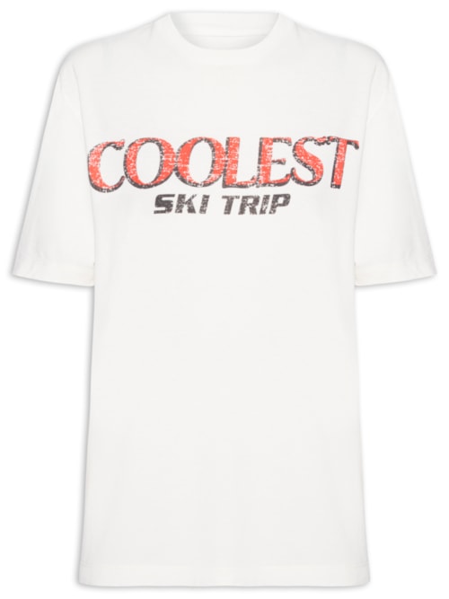 Camiseta Feminina Oversized Coolest - Off White