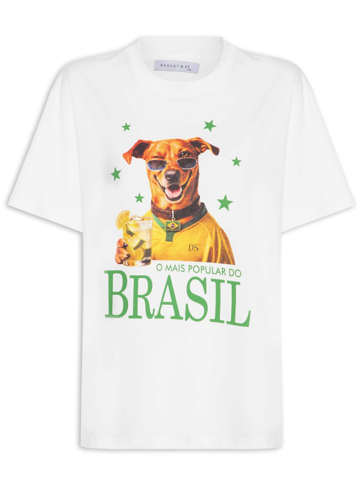 Camiseta Feminina Oversized Copa Branco Market 33
