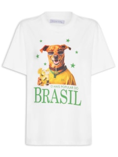 Camiseta Feminina Oversized Estampada - Branco by MARKET 33