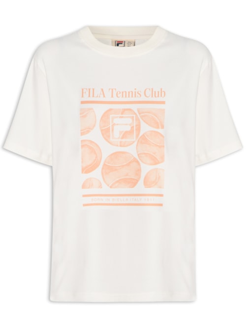 Camiseta Feminina Oversized Letter - Branco