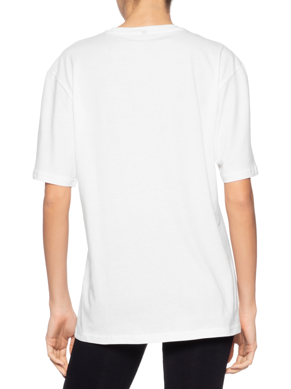 Camiseta Feminina Oversized Manga Curta Branco Basiq