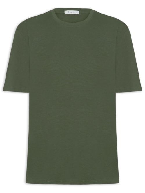 Camiseta Feminina Oversized Manga Curta - Verde