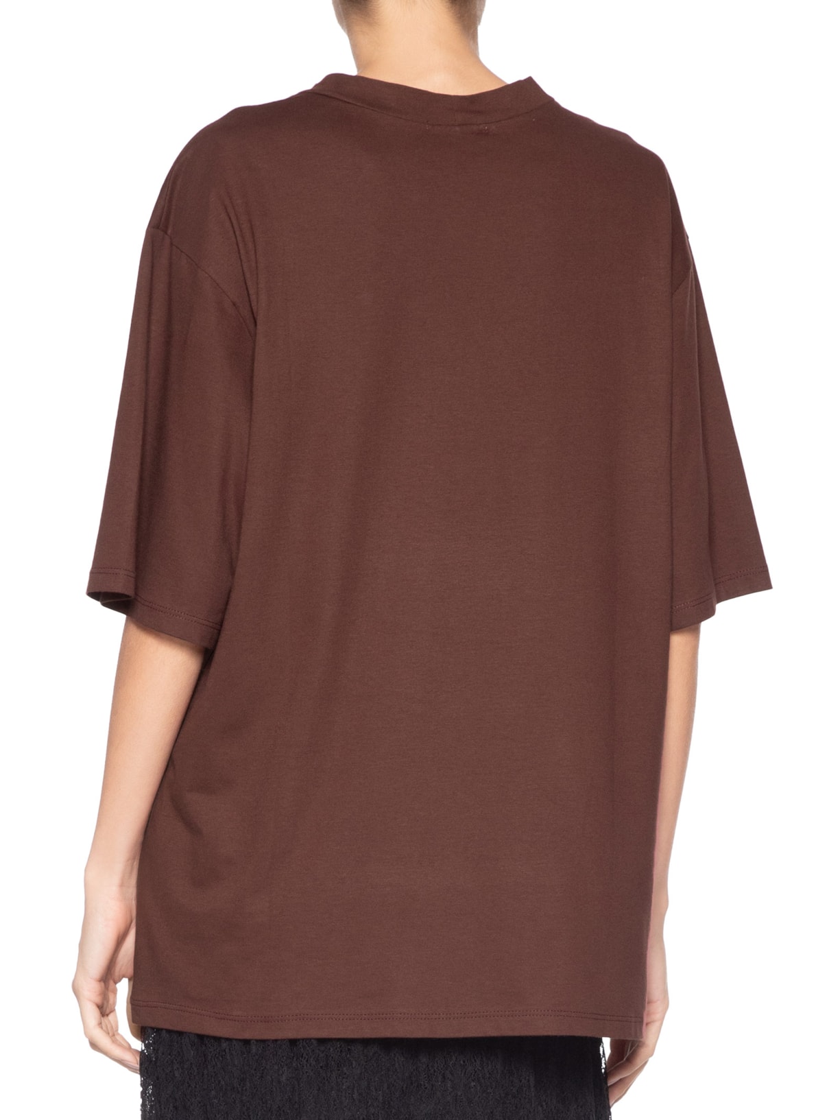 Camiseta Feminina Oversized Marrom Market 33