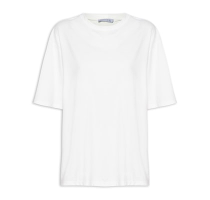Camiseta Feminina Oversized - Off White
