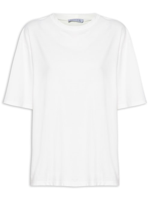 Camiseta Feminina Oversized - Off White