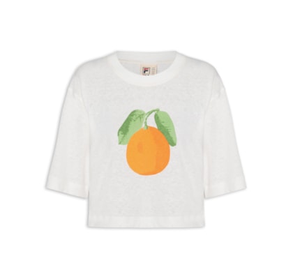 Camiseta Feminina Oversized Orange Grand Turismo - Branco