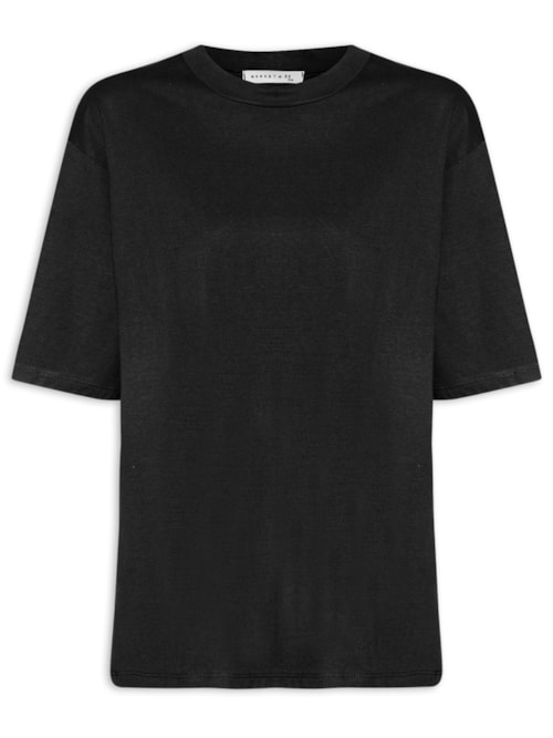 Camiseta Feminina Oversized - Preto