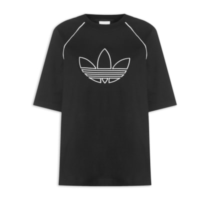 Camiseta Feminina Oversized T Adilenium - Preto
