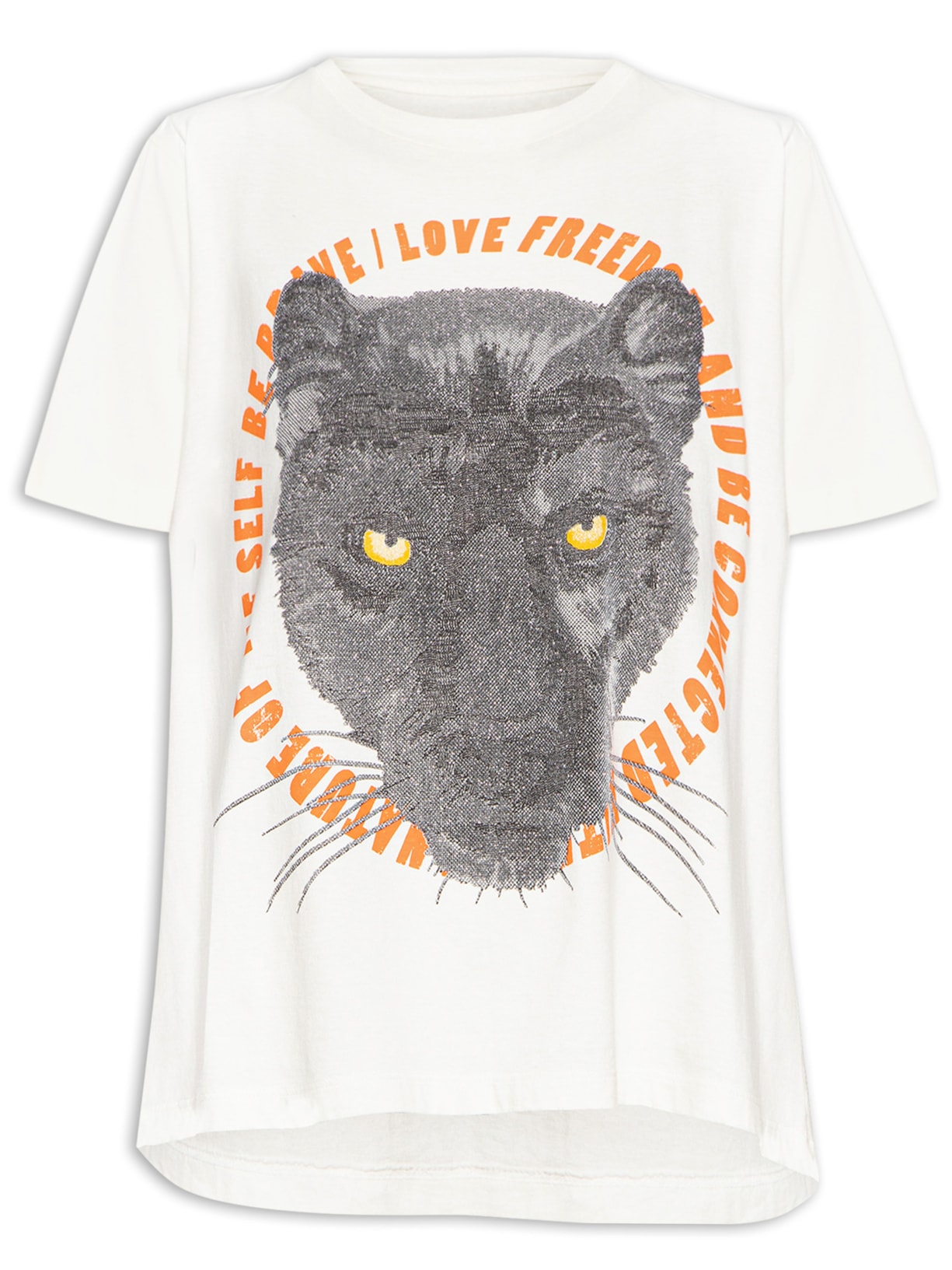 Camiseta Feminina Pantera Bright - Off White