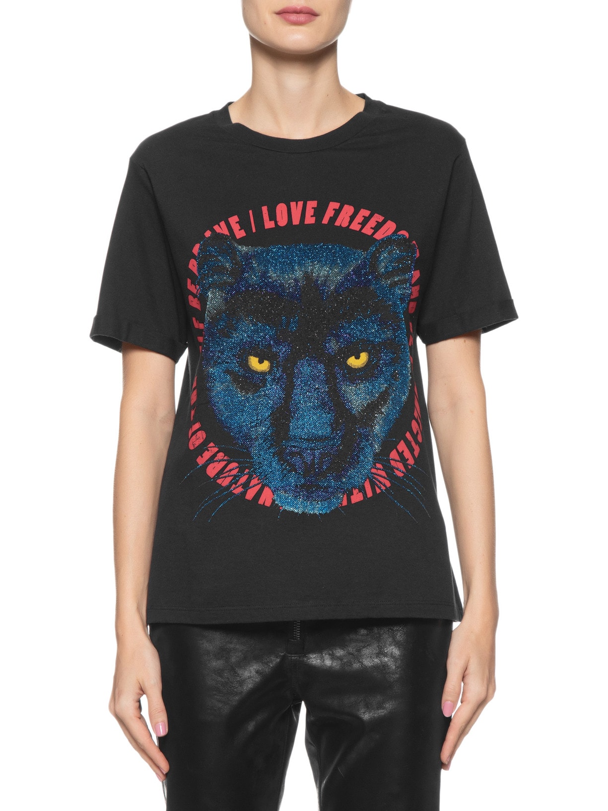 Camiseta Feminina Pantera Bright Preto Animale Jeans