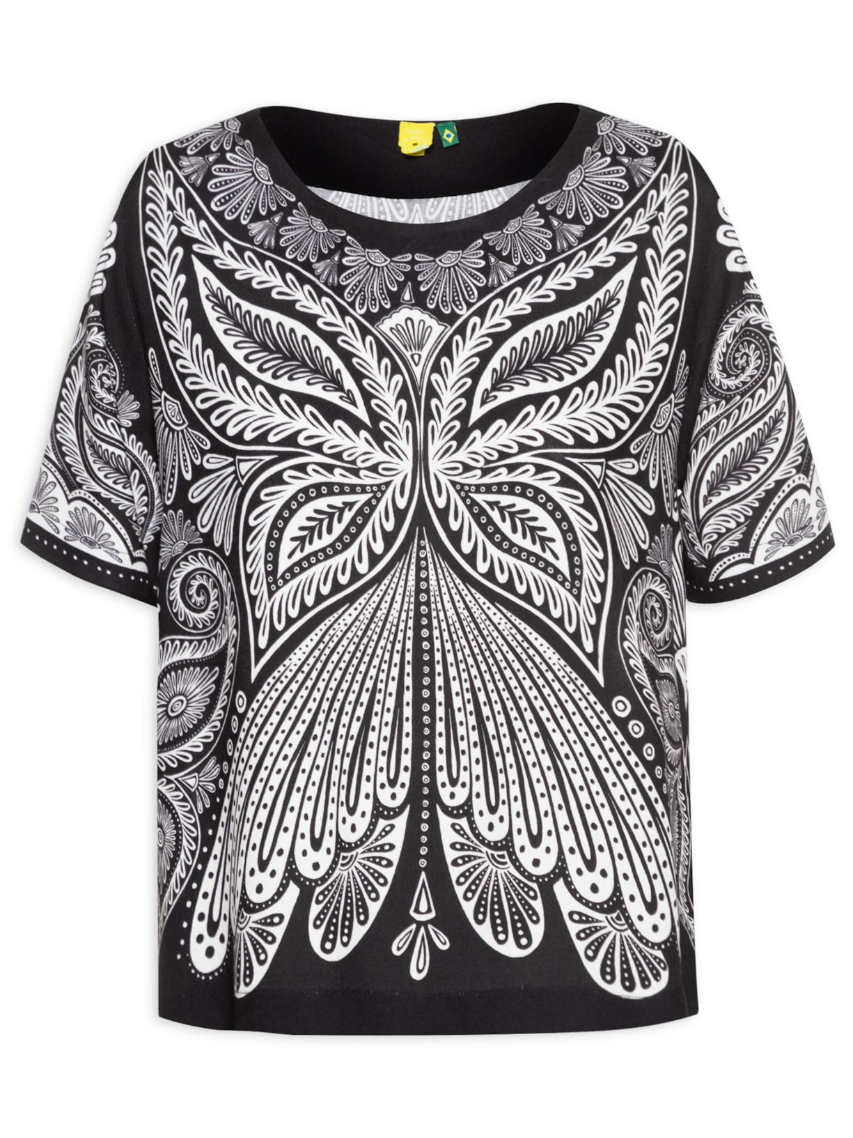 Camiseta Feminina Papillon - Preto