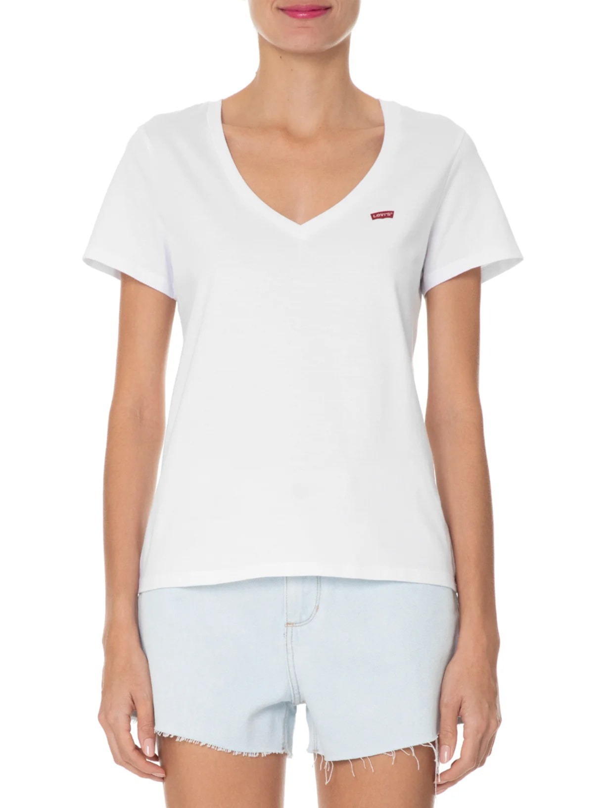 Camiseta Feminina Perfect V Neck Tee Branco Levi's