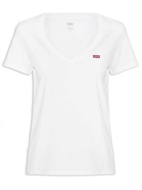 Camiseta Feminina Perfect V Neck Tee - Branco