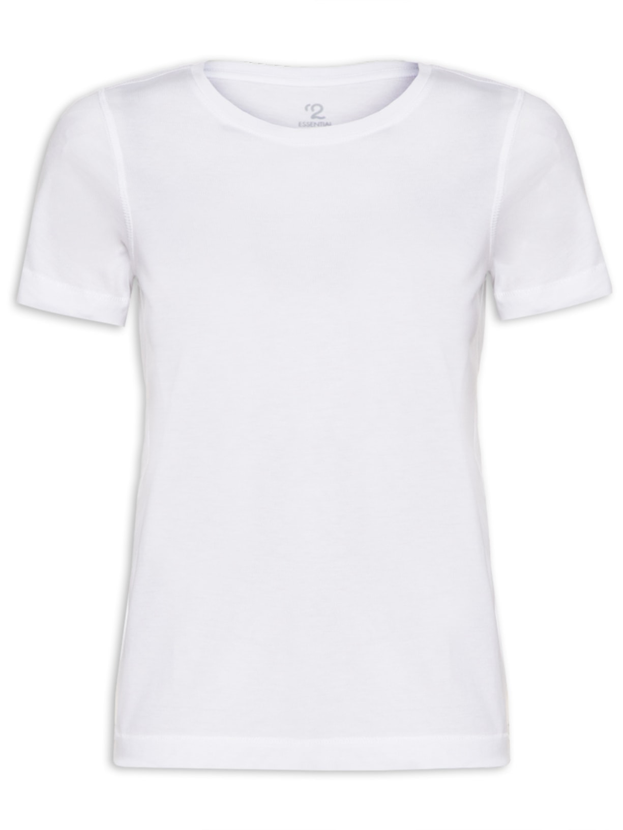 Camiseta Feminina Pima Manga Curta Decote Redondo - Branco