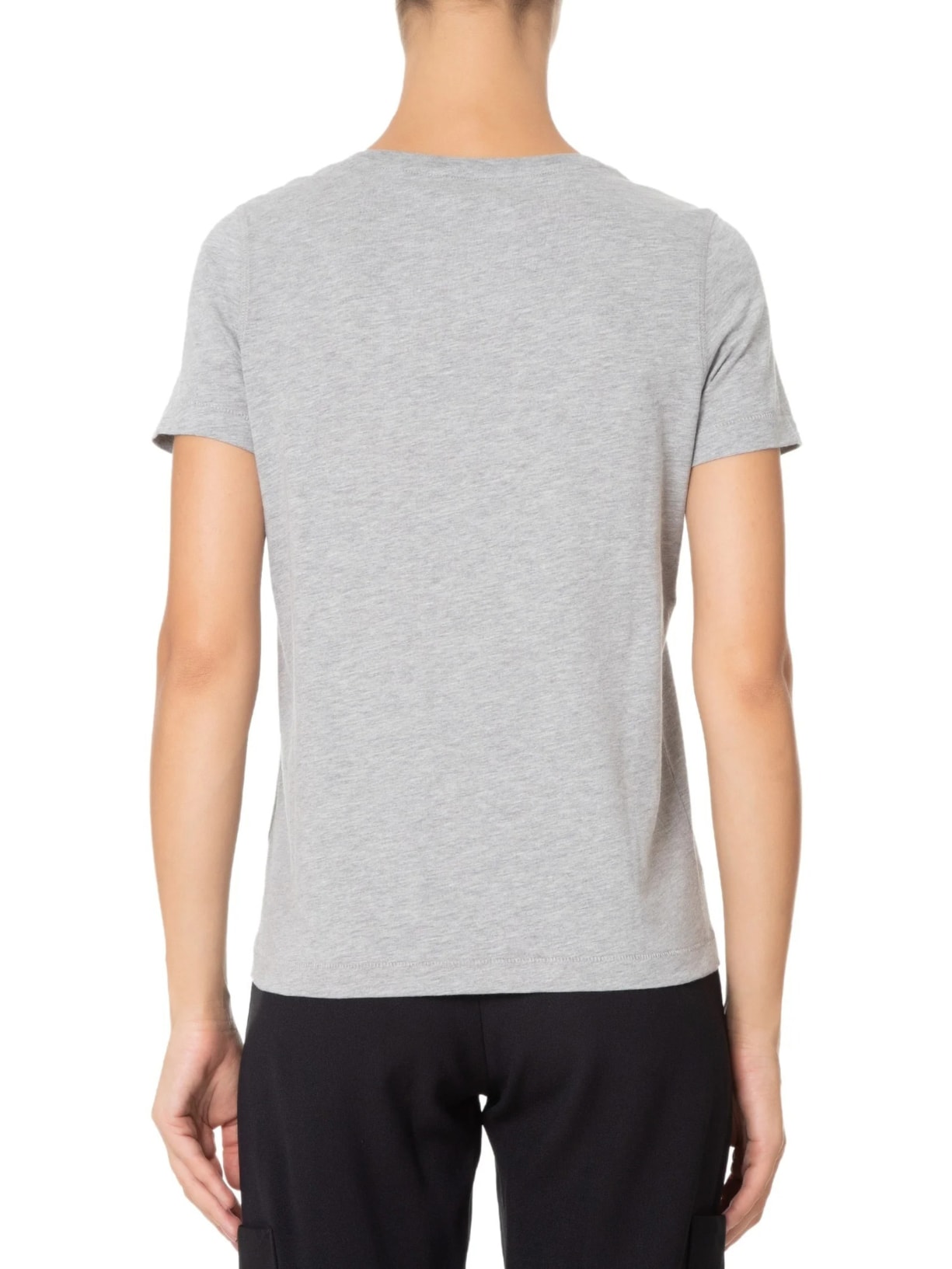 Camiseta Feminina Pima Manga Curta Decote Redondo Cinza '2Essential