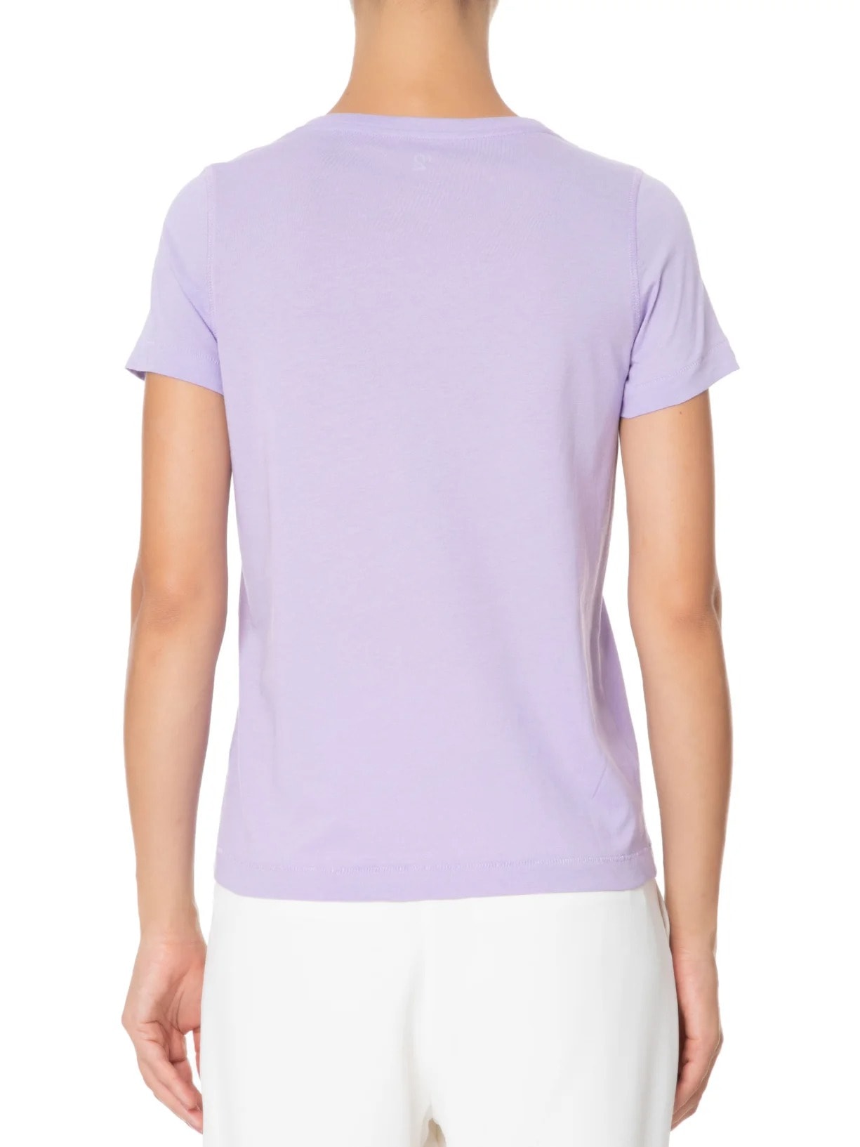 Camiseta Feminina Pima Manga Curta Decote Redondo Lilás '2Essential