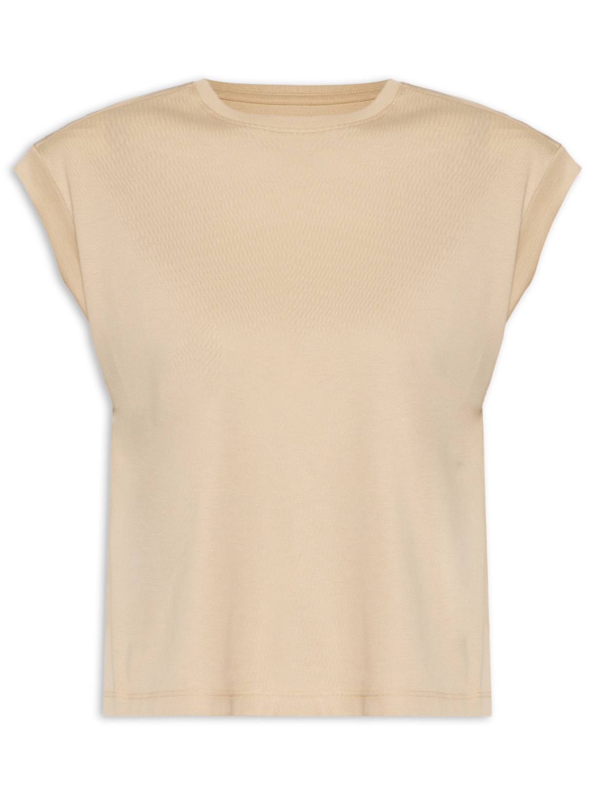 Camiseta Feminina Pima Manga Japonesa - Bege