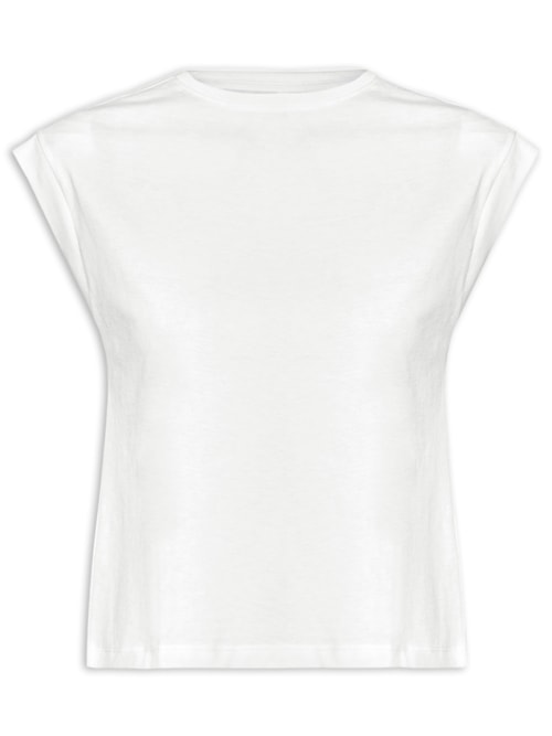 Camiseta Feminina Pima Manga Japonesa - Branco
