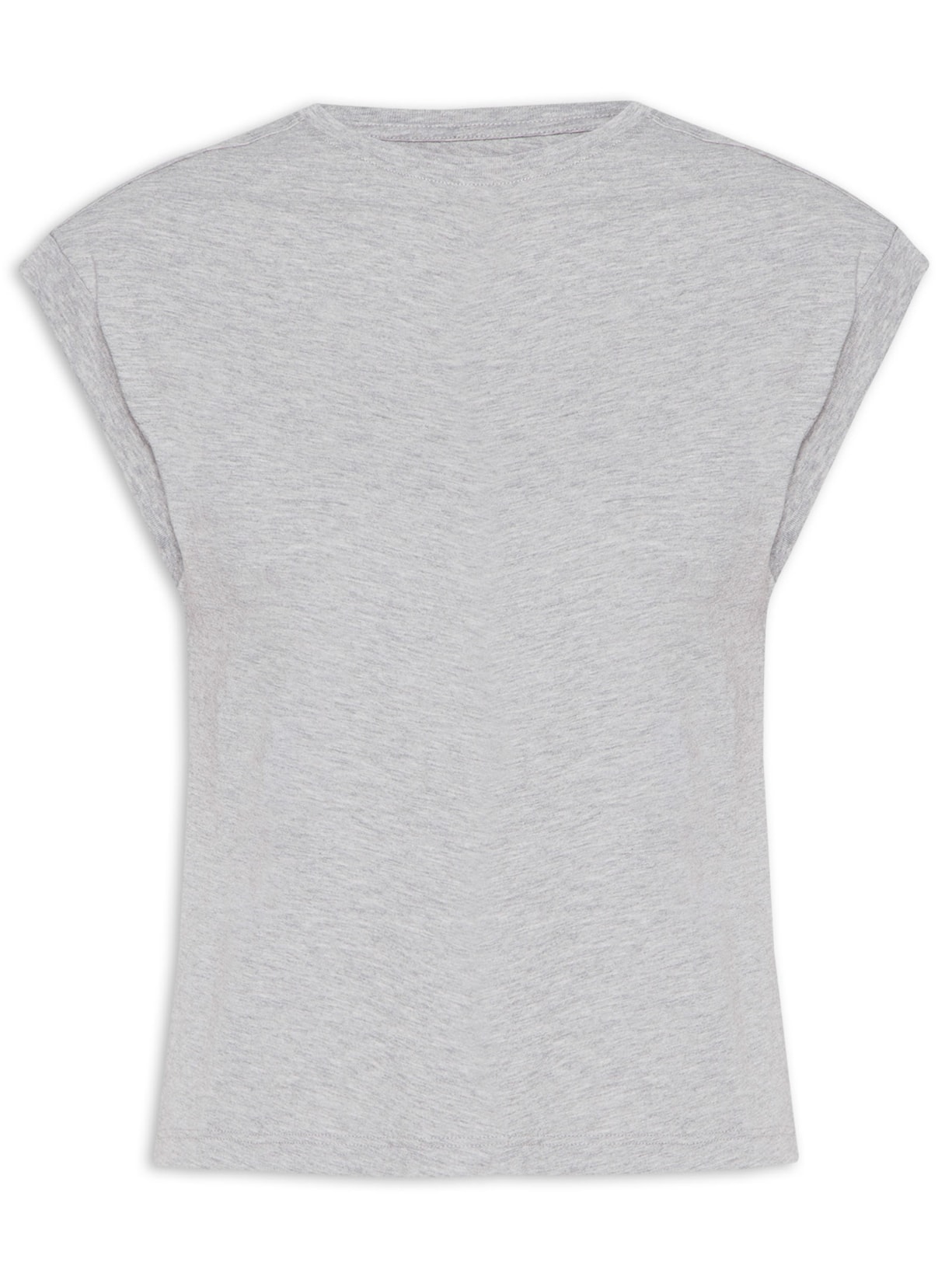 Camiseta Feminina Pima Manga Japonesa - Cinza