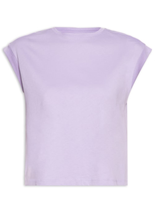 Camiseta Feminina Pima Manga Japonesa - Lilás