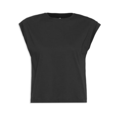 Camiseta Feminina Pima Manga Japonesa - Preto