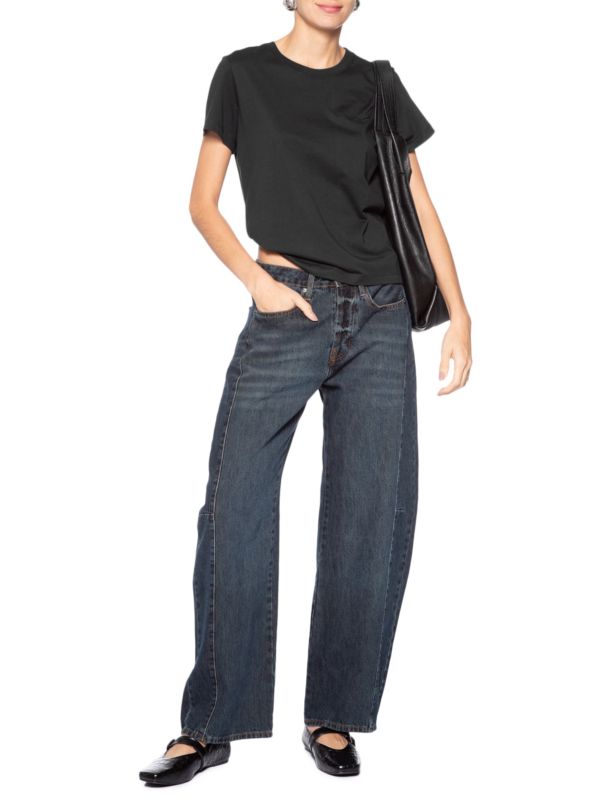 Camiseta Feminina Pima Tee Preto Levi's