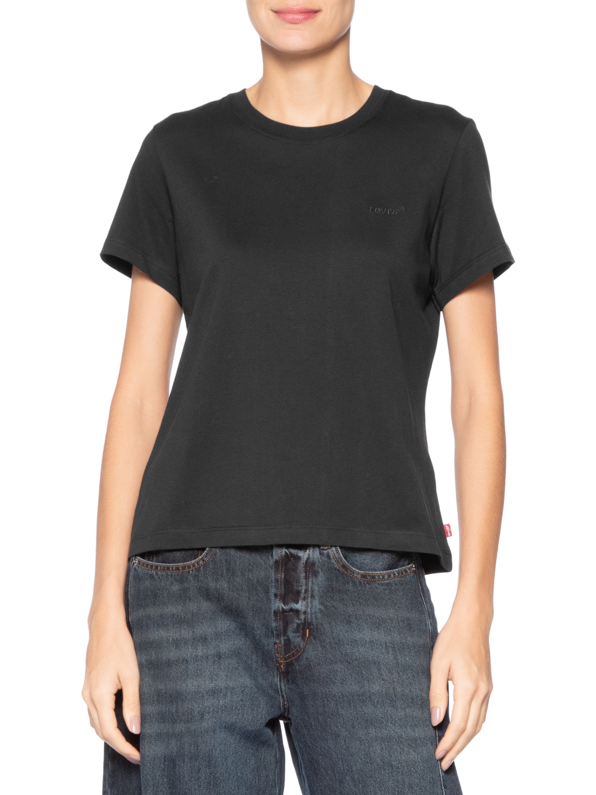 Camiseta Feminina Pima Tee Preto Levi's