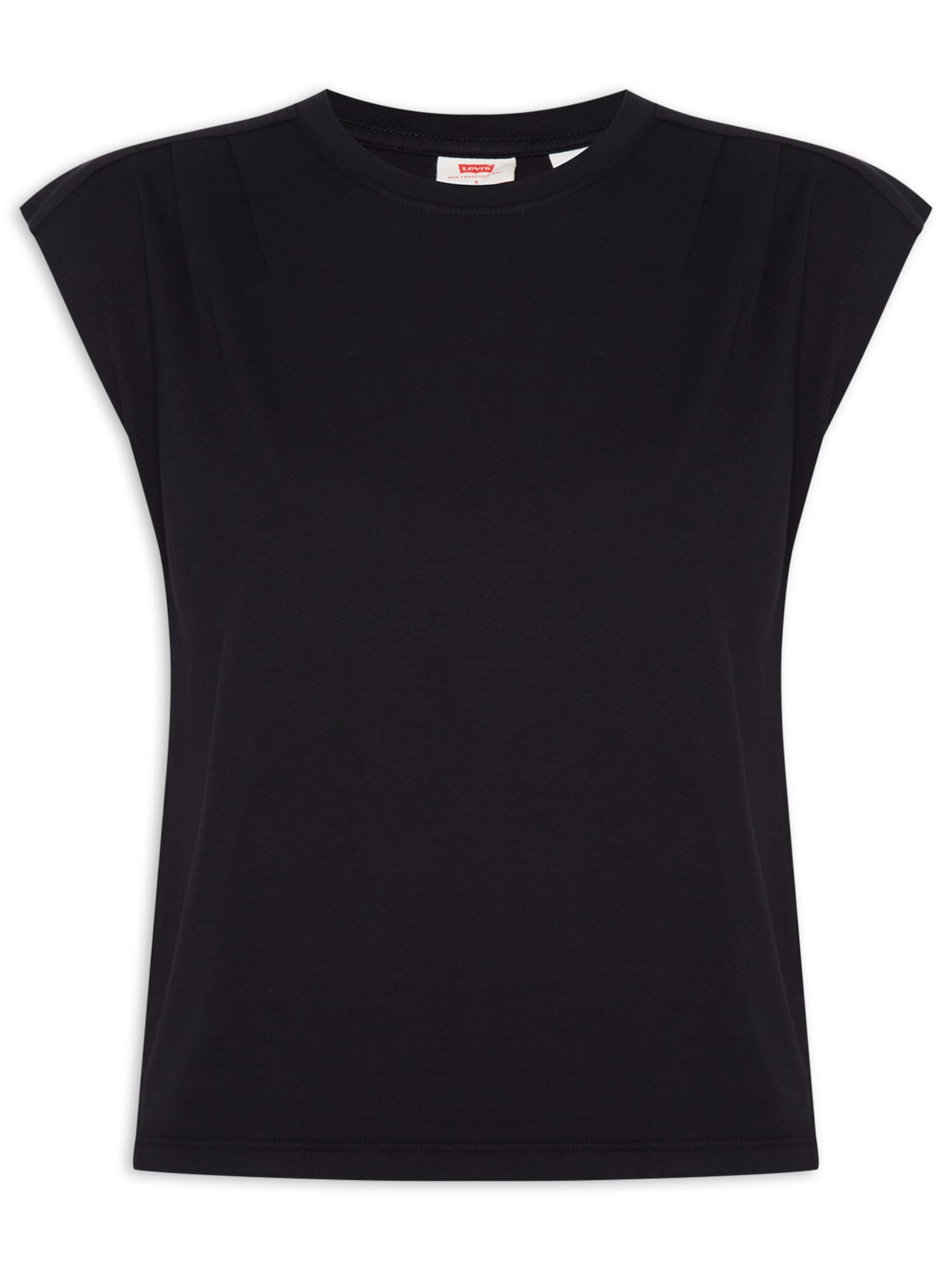 Camiseta Feminina Pleated Muscle Tank Preto Levi's