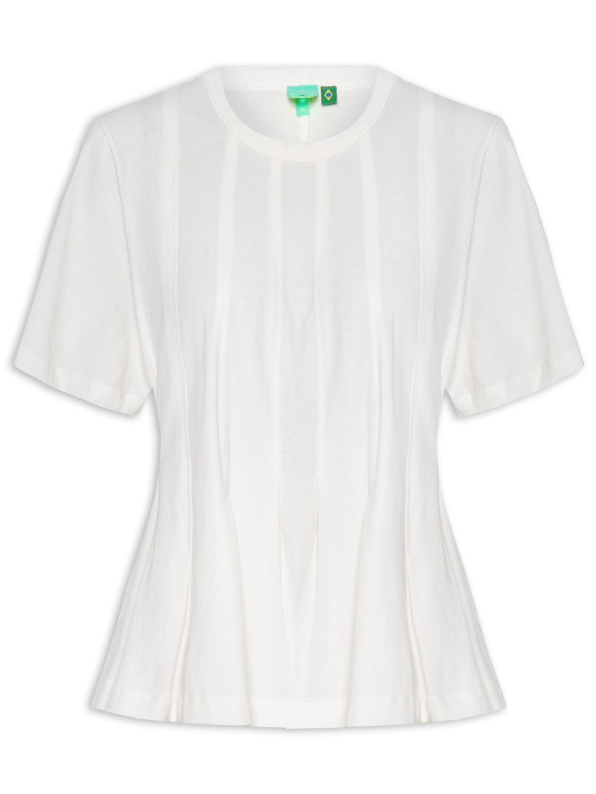 Camiseta Feminina Pregas - Branco