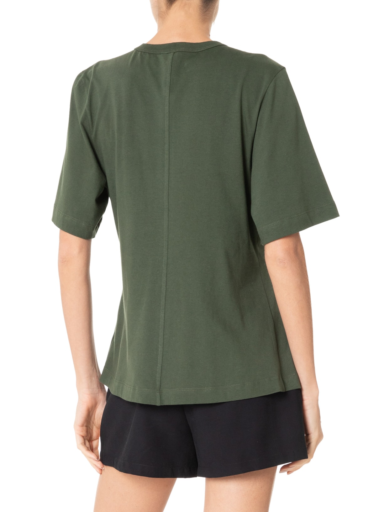 Camiseta Feminina Pregas Verde Farm